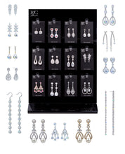 Load image into Gallery viewer, #17567- 24 Pair Assorted CZ Dangle Earring Assortment with Display