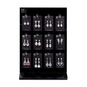 #17567- 24 Pair Assorted CZ Dangle Earring Assortment with Display