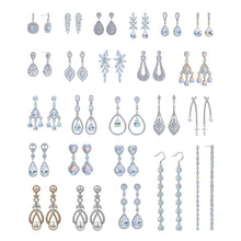 Load image into Gallery viewer, #17567- 24 Pair Assorted CZ Dangle Earring Assortment with Display