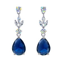 Load image into Gallery viewer, Earrings - Dangle #17462 - Elegant Teardrop Cascade: Gemstone Chandelier Earrings