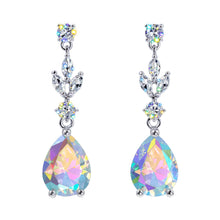 Load image into Gallery viewer, Earrings - Dangle #17462 - Elegant Teardrop Cascade: Gemstone Chandelier Earrings