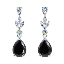 Load image into Gallery viewer, Earrings - Dangle #17462 - Elegant Teardrop Cascade: Gemstone Chandelier Earrings