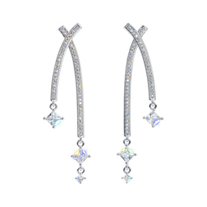 Earrings - Dangle #17465 Stellar Radiance Dangle CZ Earrings