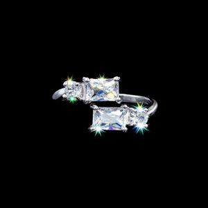 Rings #17410 - Baguette Adjustable CZ Ring