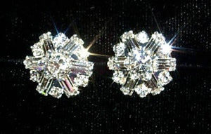 Cluster Baguette Rhinestone Earring #12246