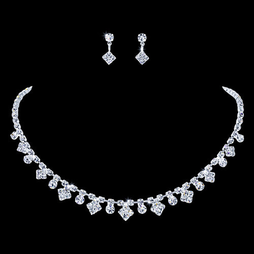 #12867 - Diamonds Necklace and Earring Set