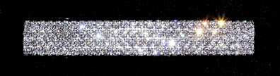 4 Row Rhinestone Barrette - #13939 - Extra Large