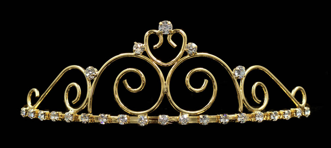 #14698G - Royalty Affair Wire Tiara - Gold Plated