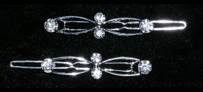 #15302 Criss-Cross Wire Barrettes