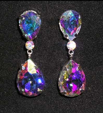 #15331AB - Large Pear Drop AB Earrings