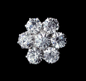 #15617 - Small Daisy Rhinestone Button - 1/2