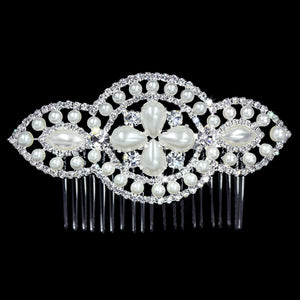 #16548- Pearl Eyelet Hair Comb