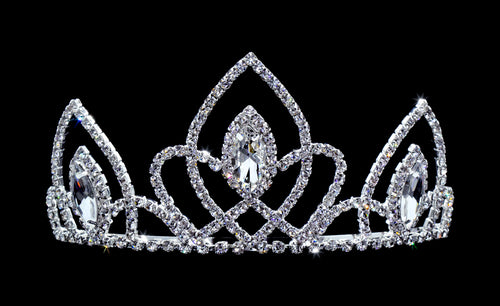 #16651 - Vaulted Navette Tiara with Combs - 3