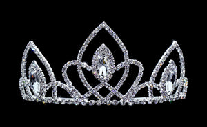 #16651 - Vaulted Navette Tiara with Combs - 3