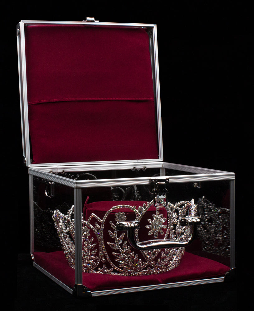 LG Tiara and Crown Case - Burgundy Interior with Strap