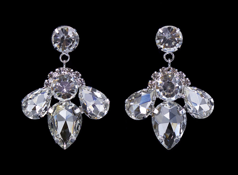 #16688 - Massive Rhinestone Drop Earrings