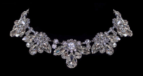 #16695 - Royal Statement Rhinestone Collar Necklace