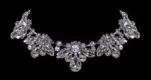 #16695 - Royal Statement Rhinestone Collar Necklace