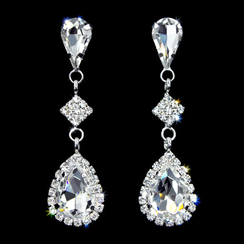 #16907 - Diamond Teardrop Earrings