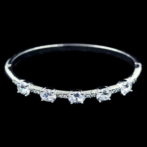 #17189 - Skipping Stones CZ Cuff Bracelet