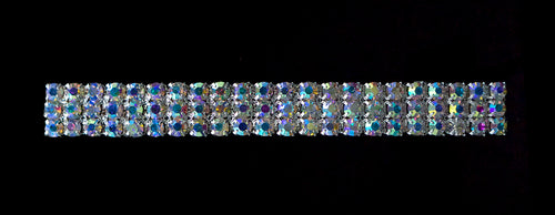 3 Row AB Rhinestone Barrette - #3087AB