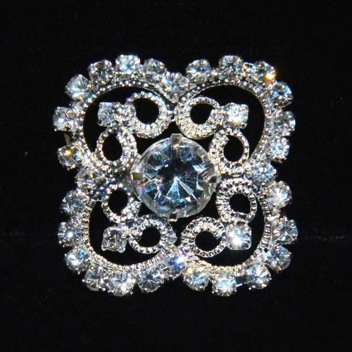 Square Filigree Button #7557