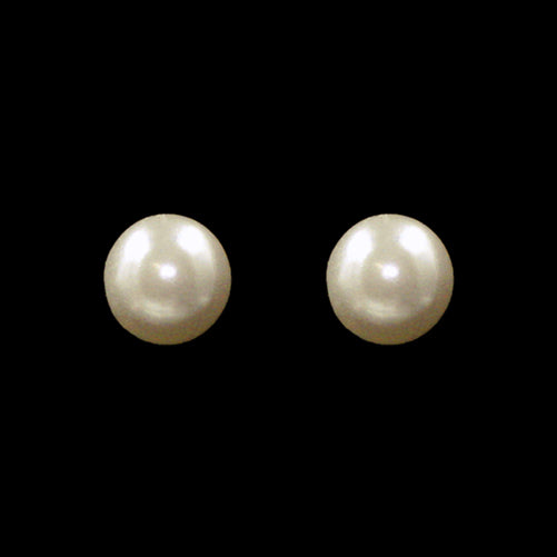 #9586E - 4mm Simulated Ivory Pearl Earring - Post