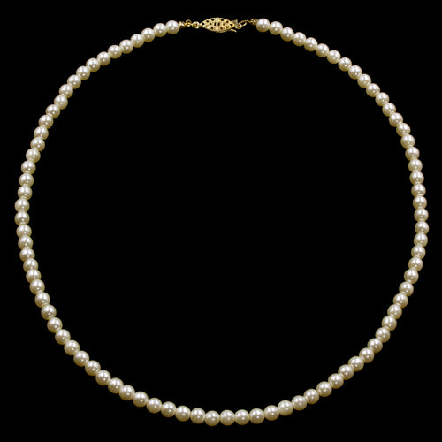 #9588-20 - 6mm Simulated Ivory Pearl Necklace - 20