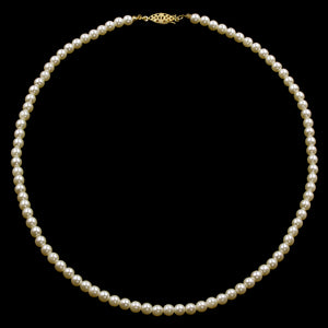 #9588-20 - 6mm Simulated Ivory Pearl Necklace - 20